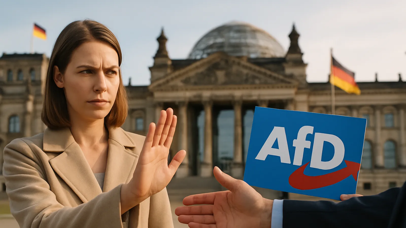 Umfrage: 58 Prozent der Deutschen lehnen Koalitionen mit der AfD ab.