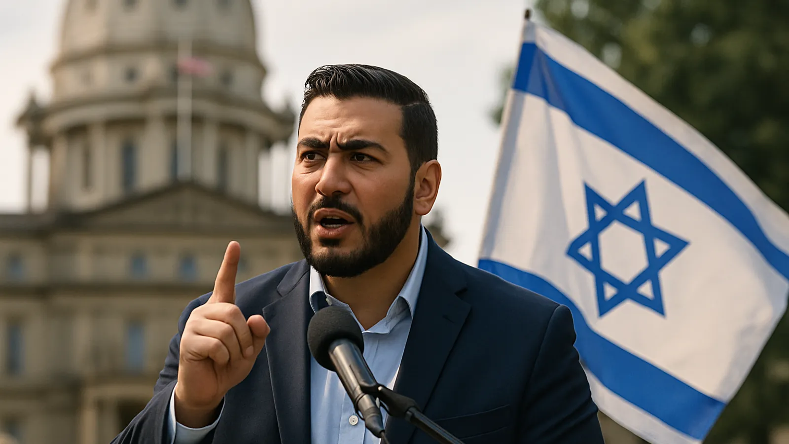 Ein Kommentar wirft Abdul El-Sayed vor, für jedes Problem in Michigan Israel verantwortlich zu machen.