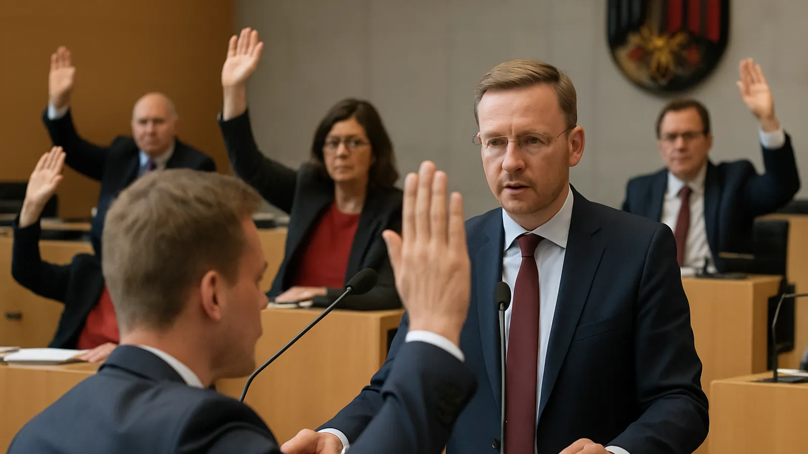 Abstimmung - CDU, BSW, SPD und Linke sprechen sich gegen AfD-Misstrauensvotum gegen thüringischen Ministerpräsident Voigt aus
