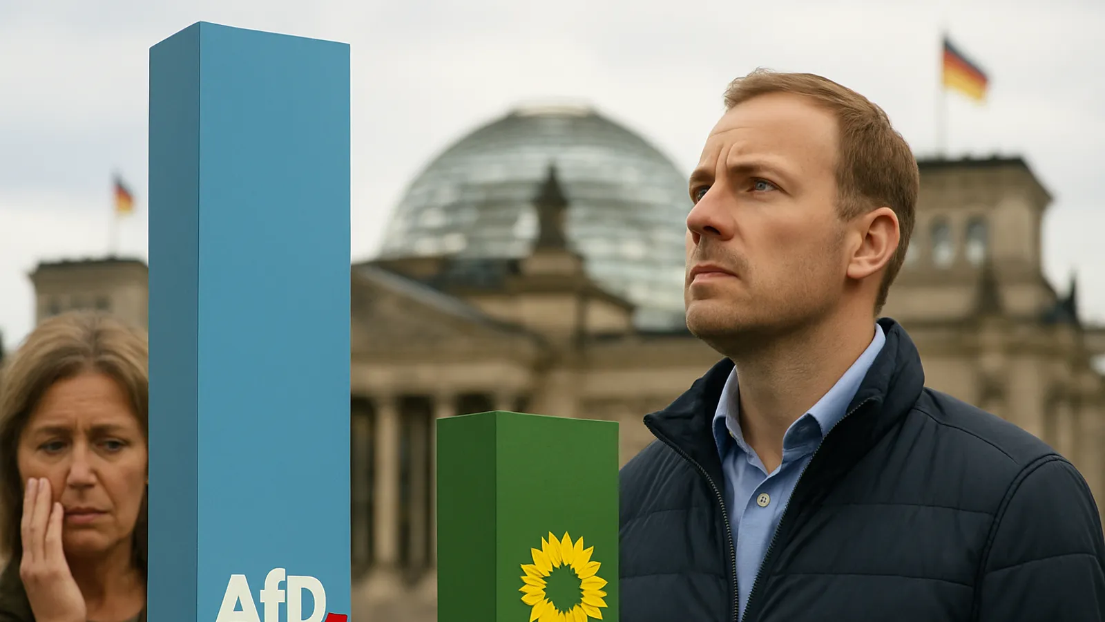 The AfD rises to 28 percent in the poll, while the Greens fall one percentage point to 13 percent.