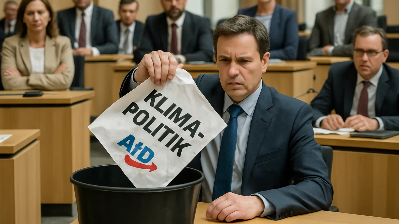 AfD-Antrag zur Klimapolitik im Landtag als „Schund“ von allen Fraktionen abgelehnt.