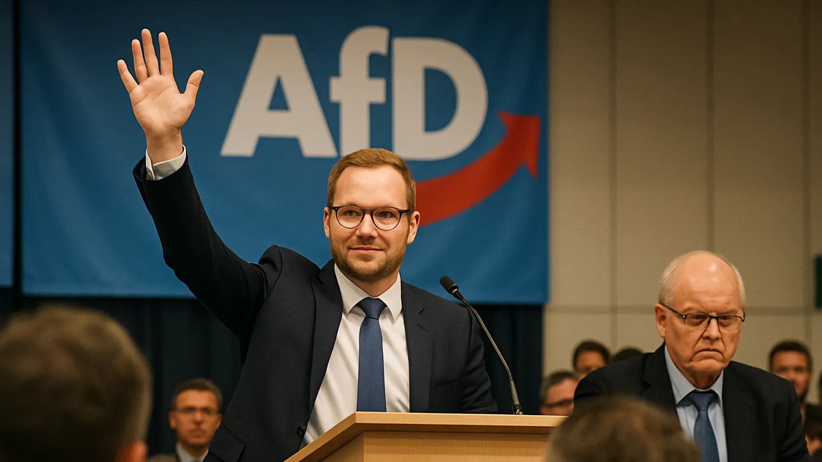 AfD-Landeschef Vincentz hat sich beim Parteitag in NRW durchgesetzt.