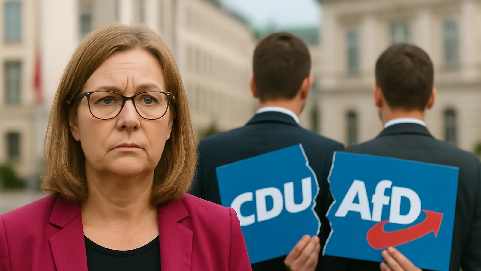Eva von Angern, the Left Party’s lead candidate in Saxony-Anhalt, says the CDU and SPD are responsible for the AfD’s strength.