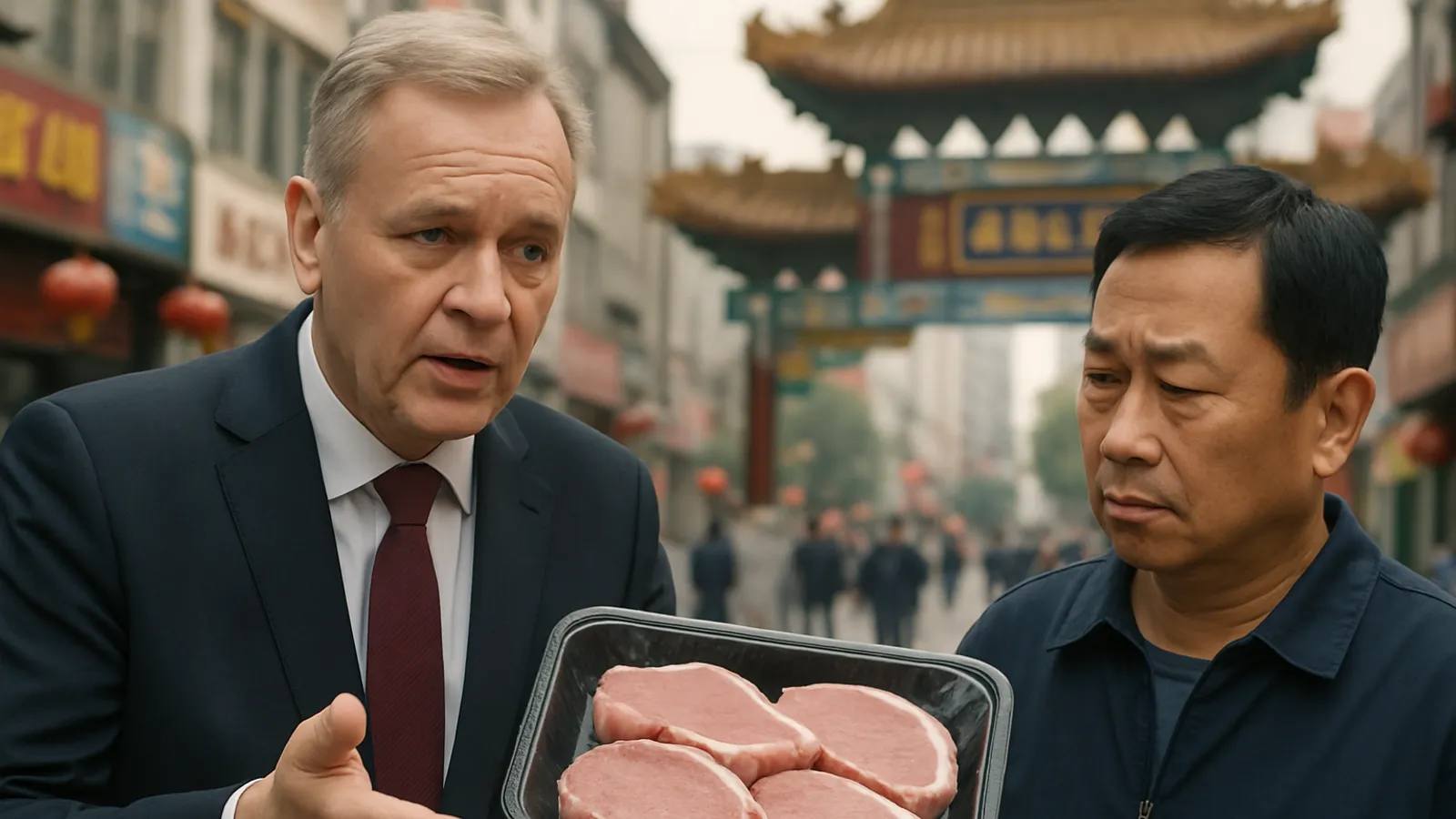 Agrarminister Rainer wirbt in China für deutsches Schweinefleisch.