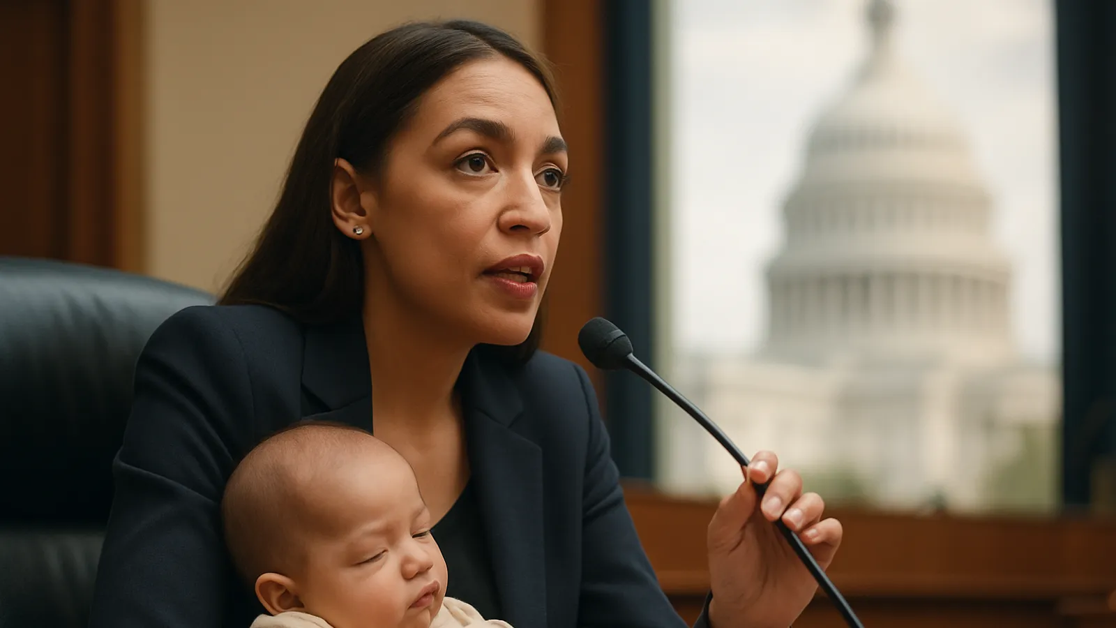 AOC kann ein „erfülltes“ Leben mit Karriere und einem Baby führen.