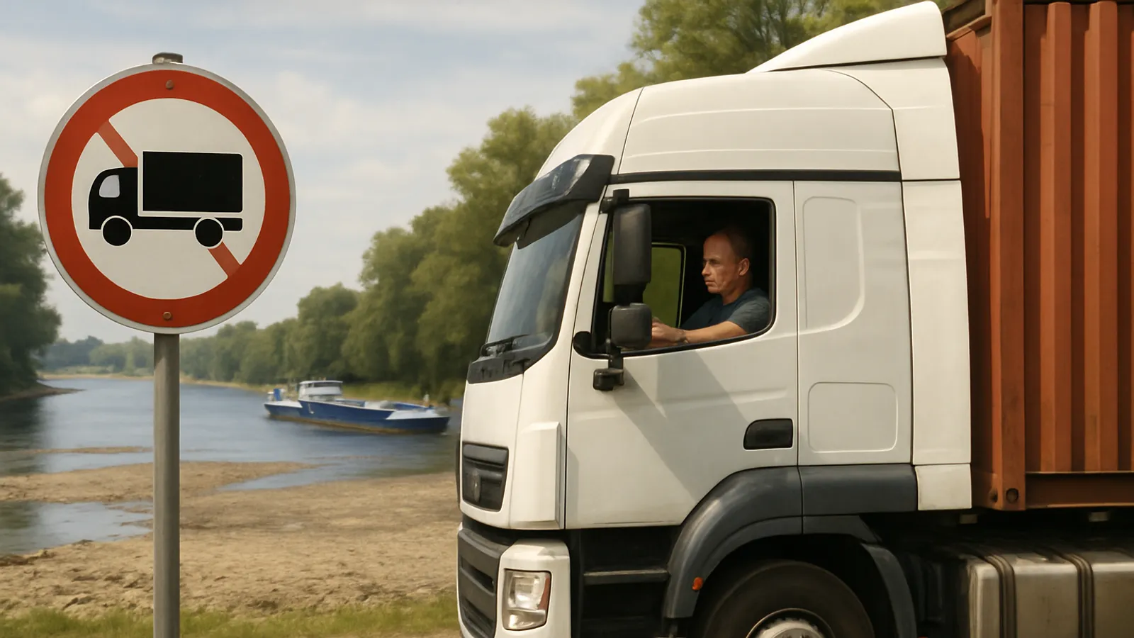 Baden-Württemberg will das Lkw-Sonntagsfahrverbot wegen Niedrigwasser aussetzen.