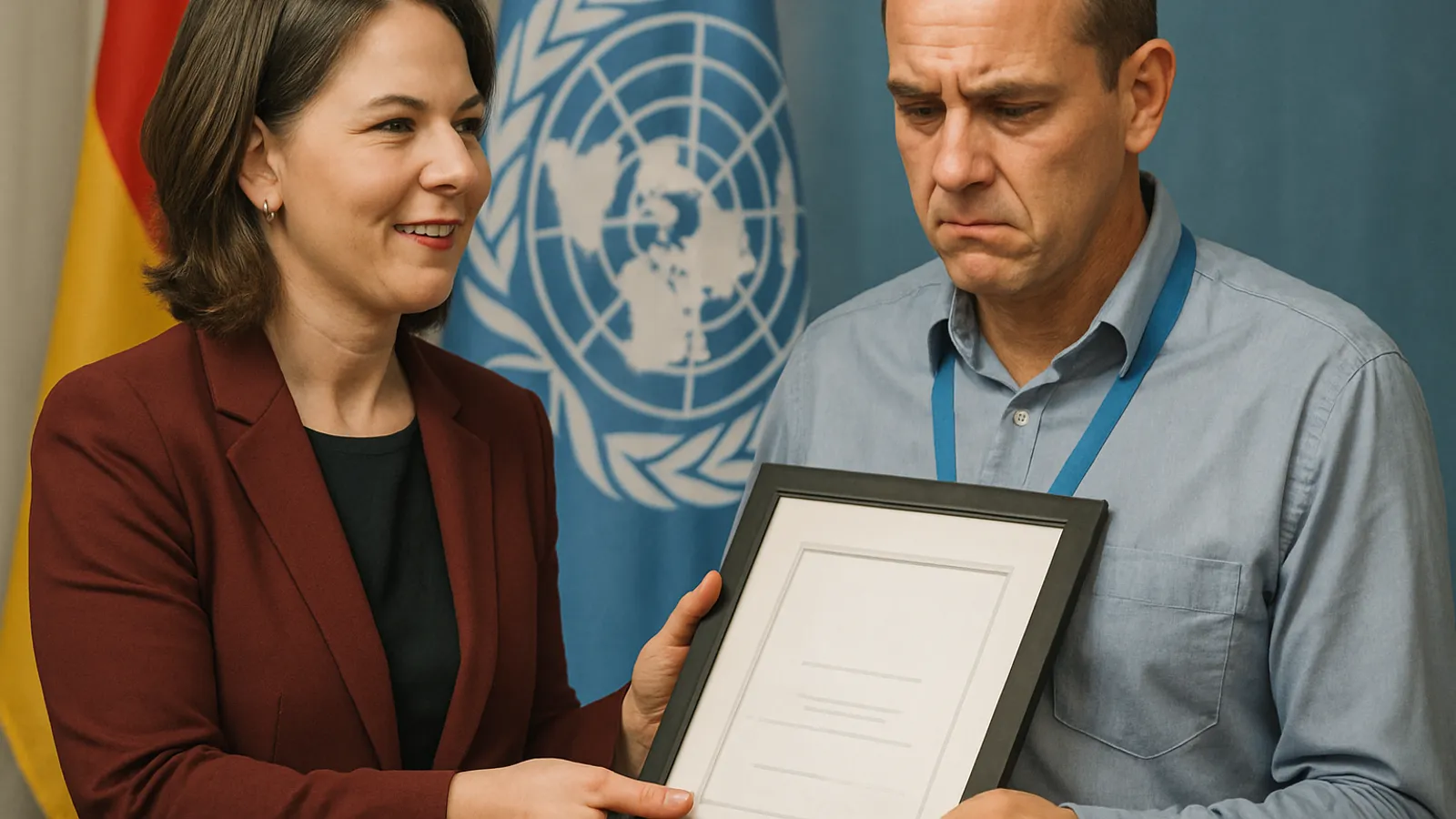 Baerbock honors a UN employee — then a serious allegation emerges.