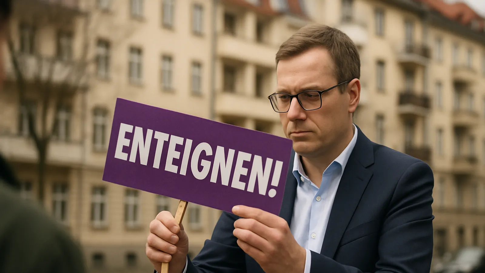 Berliner SPD-Kandidat Steffen Krach spielt mit der Forderung nach Enteignung.