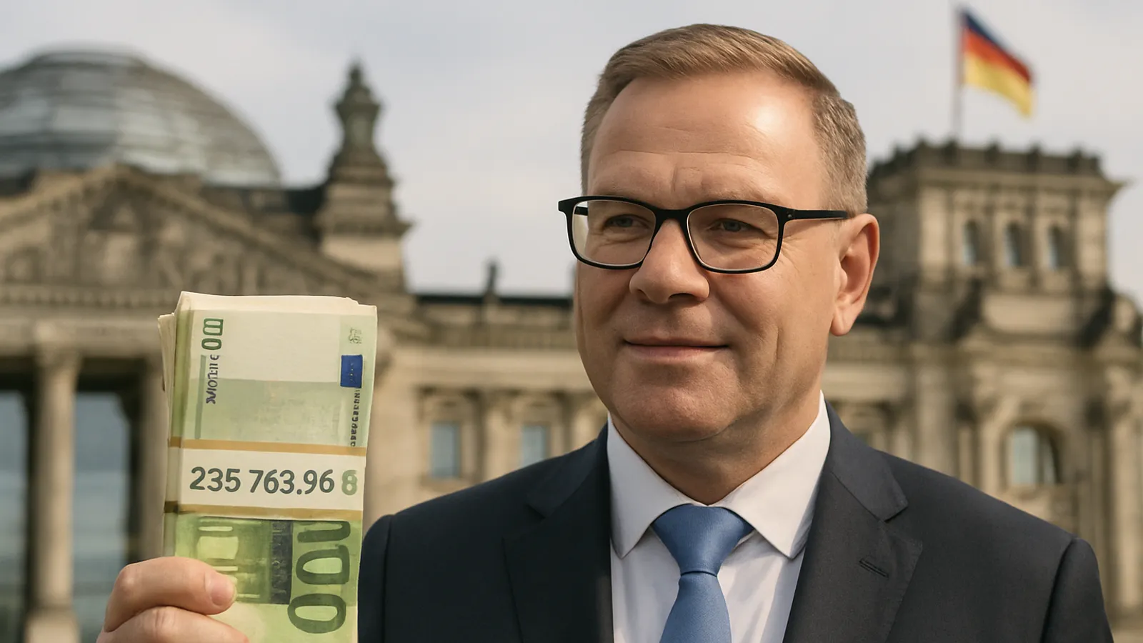 Berlins Regierender Bürgermeister Kai Wegner (CDU) bleibt im Amt und kassiert 235.763,86 Euro.
