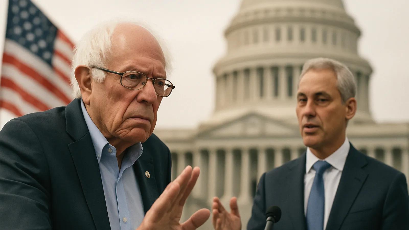 Bernie Sanders kritisiert Rahm Emanuel und die etablierten Demokraten und sagt, dass der Status quo nicht funktioniert.
