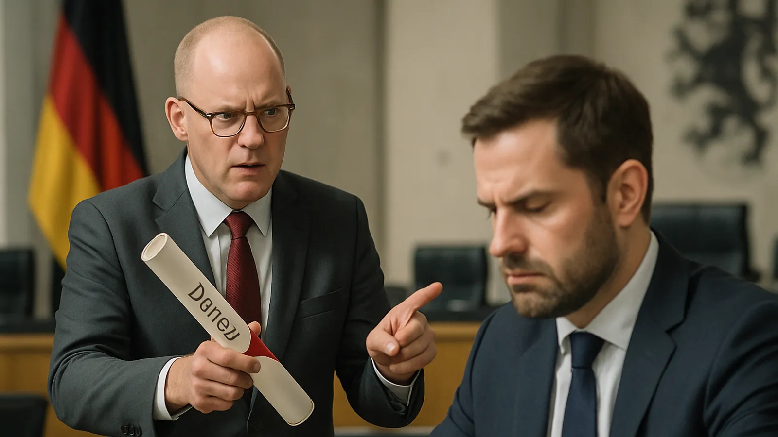 BSW-Chef De Masi drängt auf neue Regierung nach Entzug des Doktortitels von Ministerpräsident Voigt.