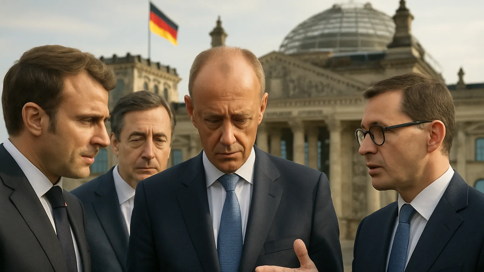 Bundeskanzler Merz berät in Berlin mit Staats- und Regierungschefs der E5-Gruppe.
