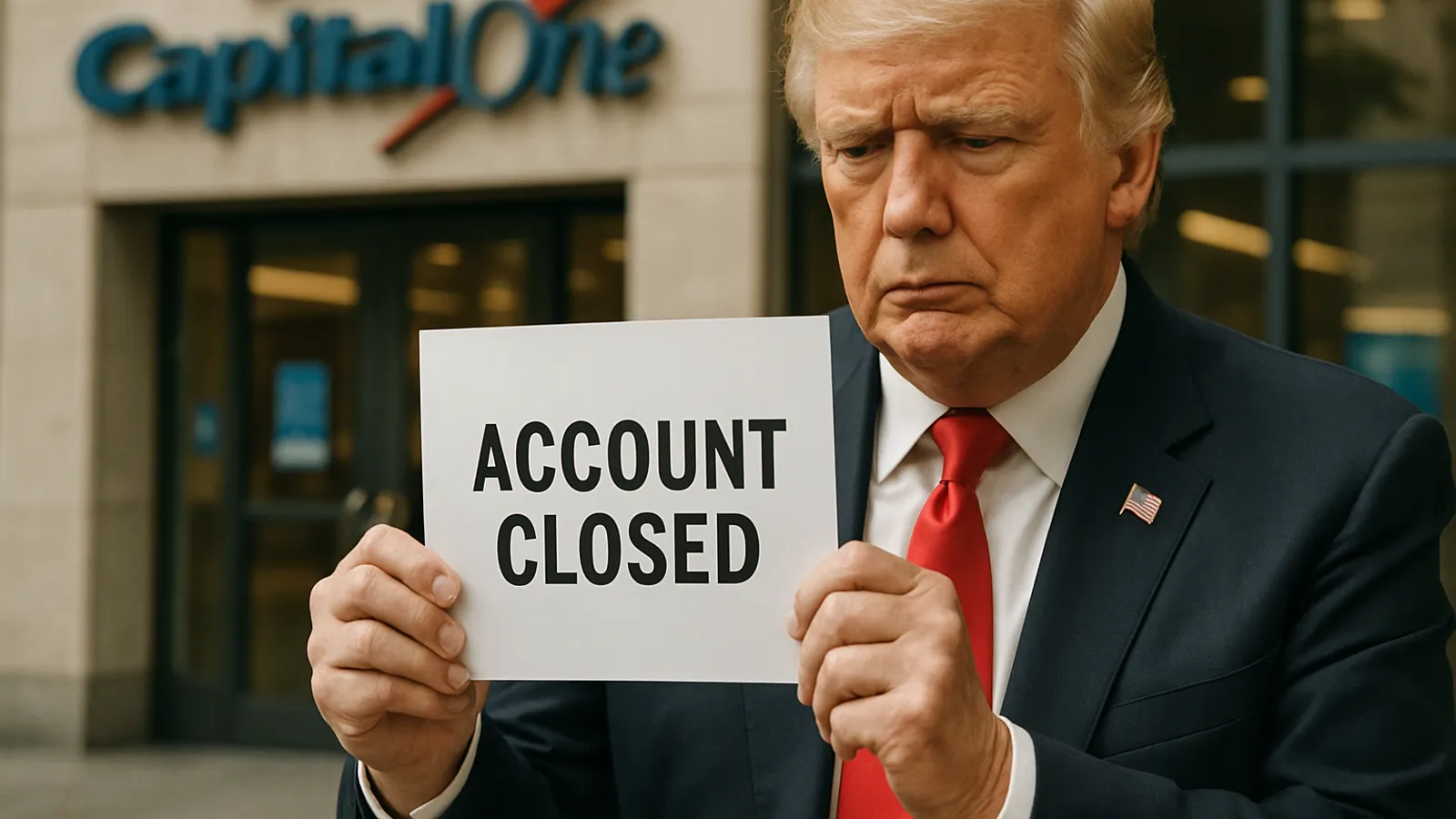 Capital One sagt, es habe Trump-Konten nach einer Geldwäscheprüfung geschlossen.