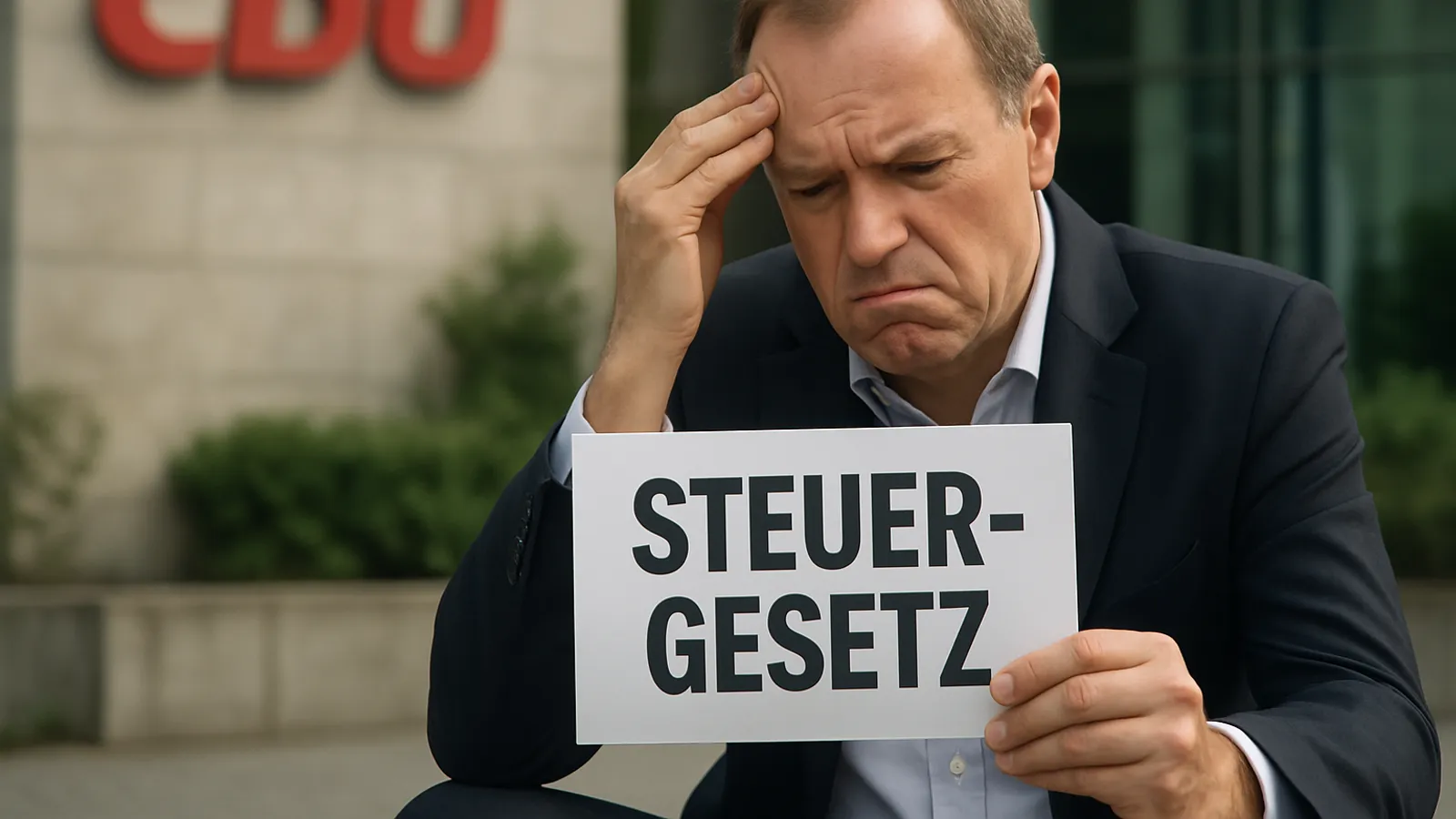 CDU ärgert sich über das Steuer-Gesetz, für das sie selbst steht.