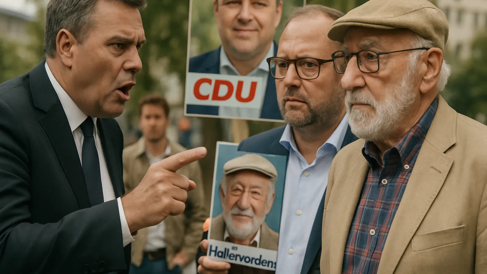 CDU members sharply criticize Schulze-Hallervorden campaign appearances.
