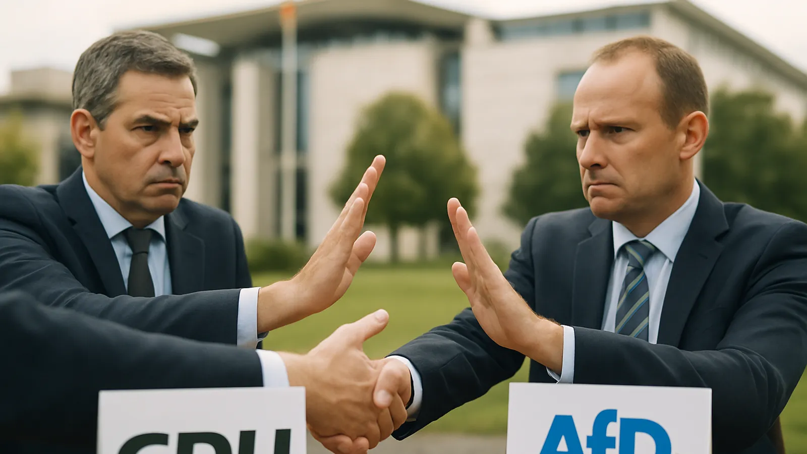 CDU-Politiker schließen Zusammenarbeit mit der AfD kategorisch aus.