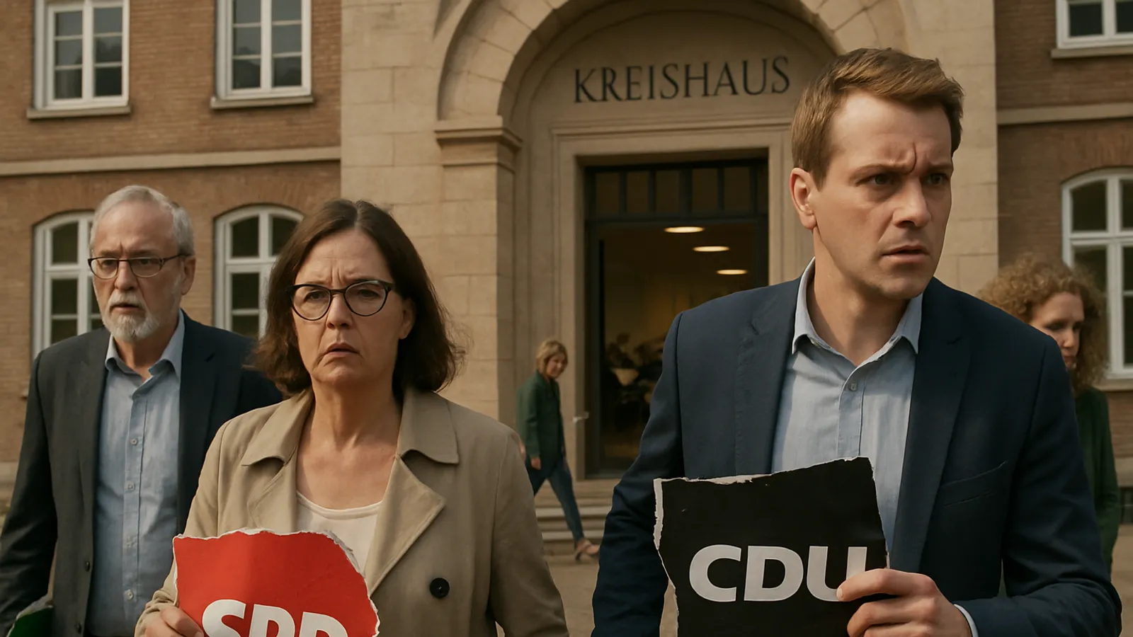 CDU, SPD, Linke und Grüne haben die Kreistagssitzung in Mecklenburg-Vorpommern durch Verlassen des Saals platzen lassen