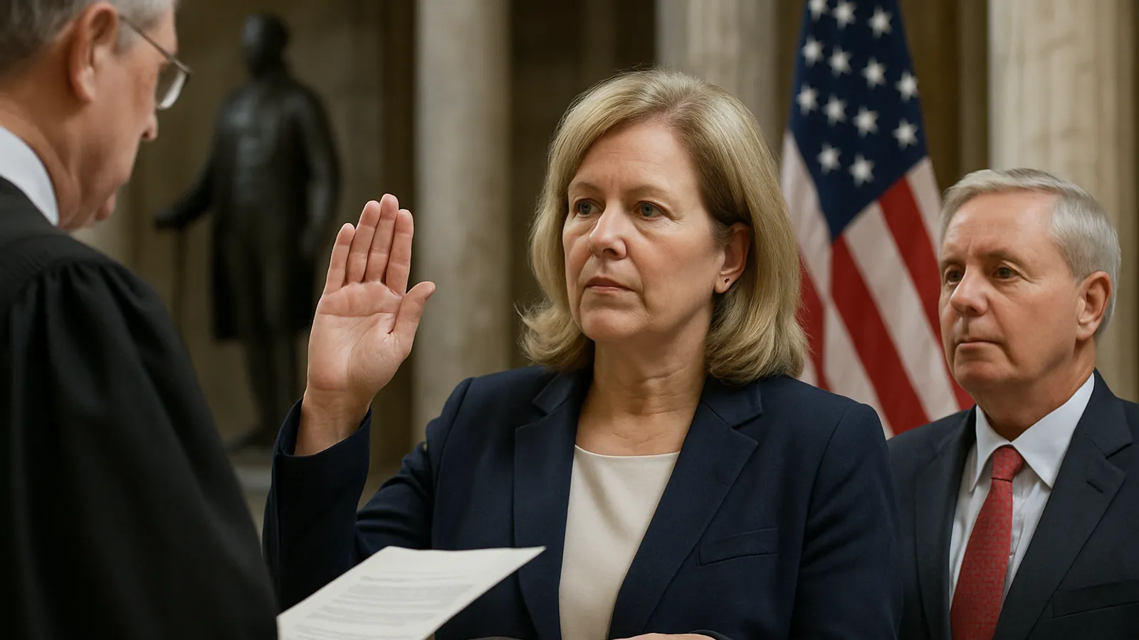 Darline Graham wurde vereidigt, um den Rest der Amtszeit ihres Bruders Lindsey im Senat zu übernehmen.