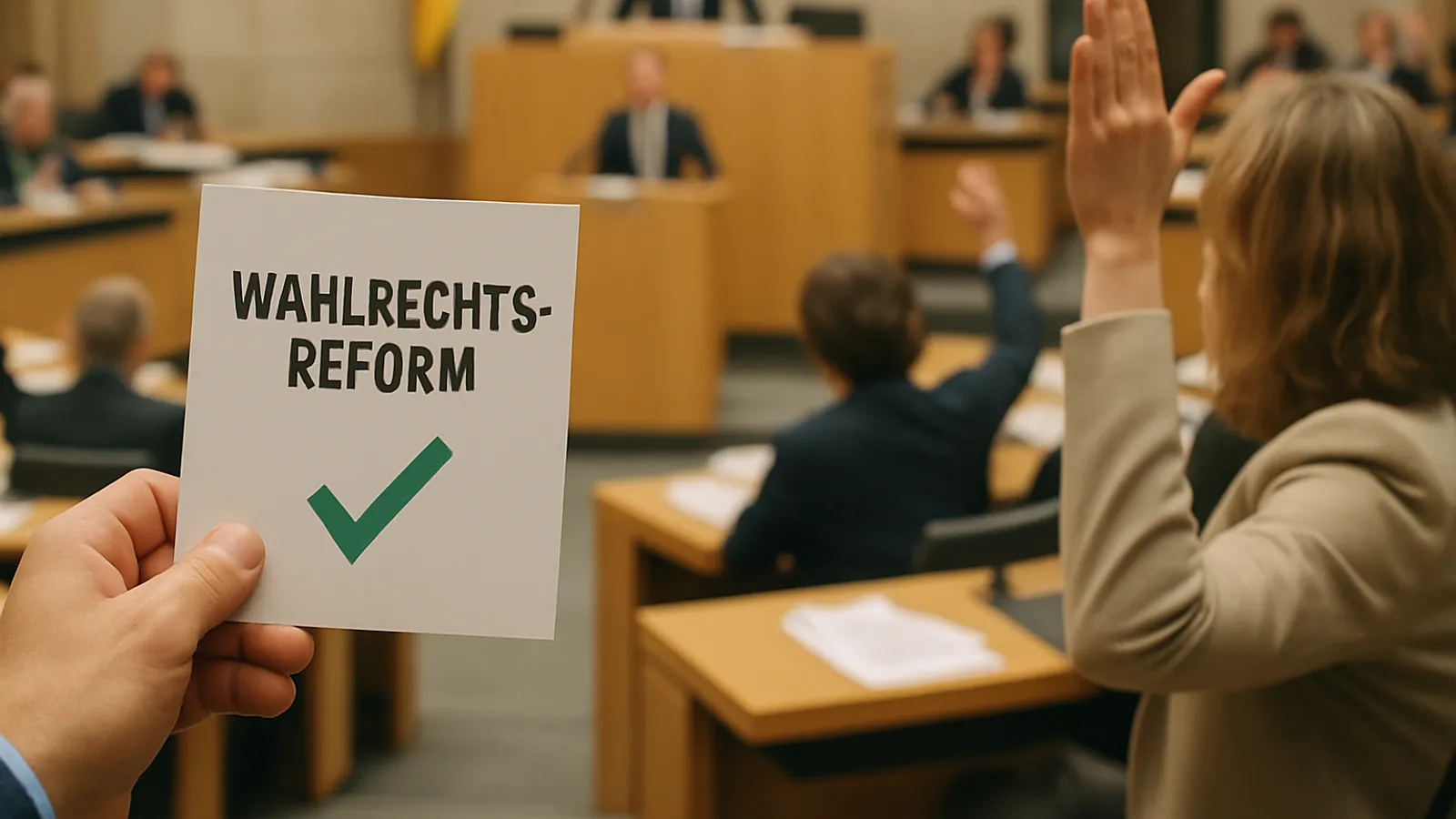 Das Gesetz zur Wahlrechtsreform hat die erste Hürde im Abgeordnetenhaus genommen.