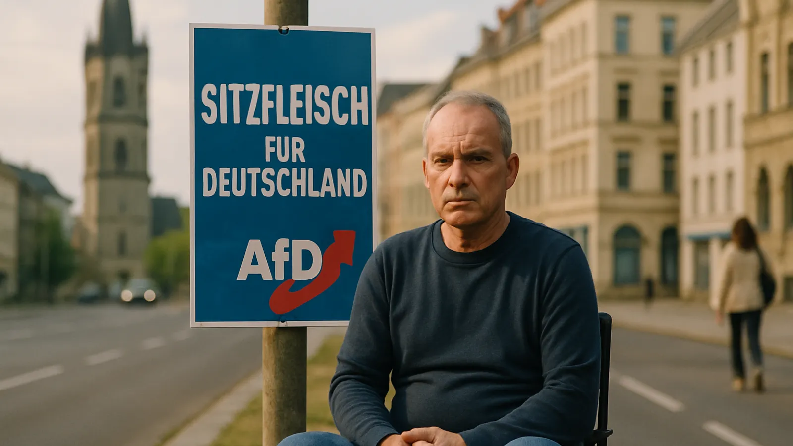 AfD-Wahlkampf in Sachsen-Anhalt: Sitzfleisch für Deutschland.