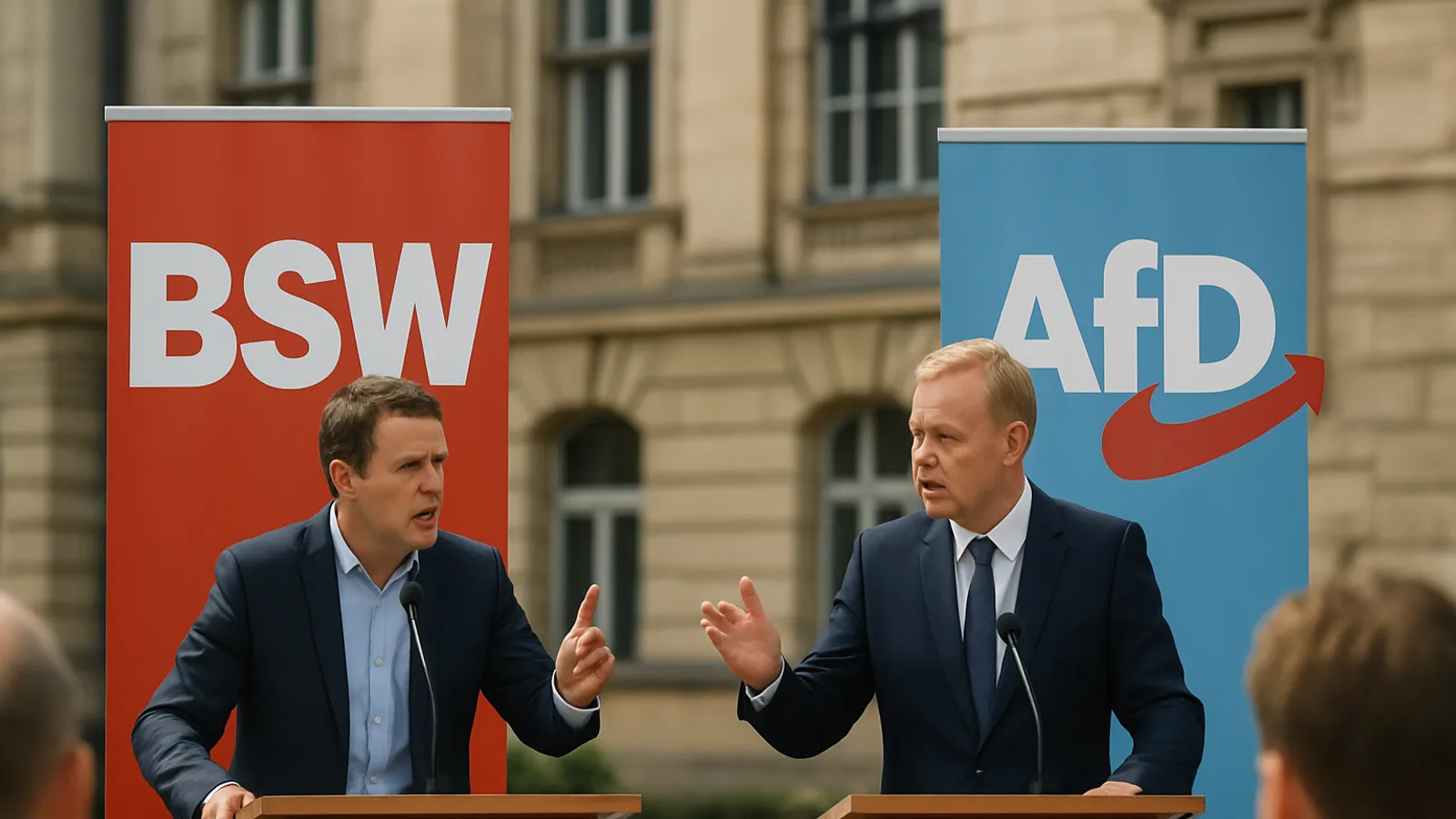 Der BSW will öffentliche Wahl-Duelle mit der AfD vor den Landtagswahlen.