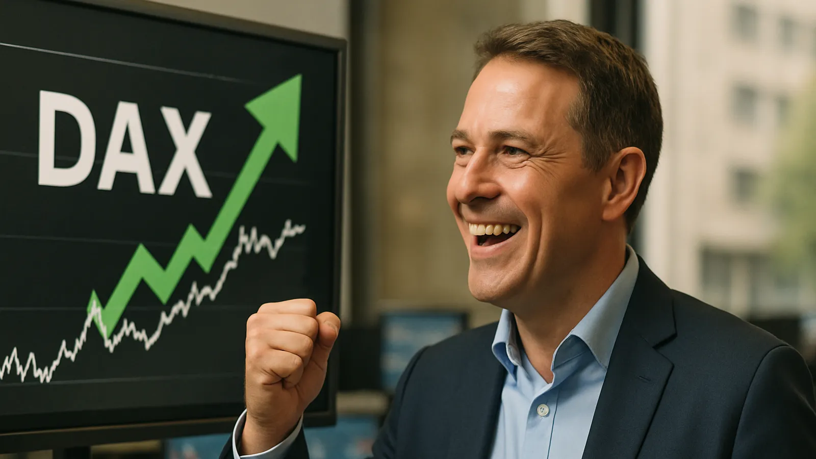 Der Dax ist auf ein Rekordhoch gestiegen.