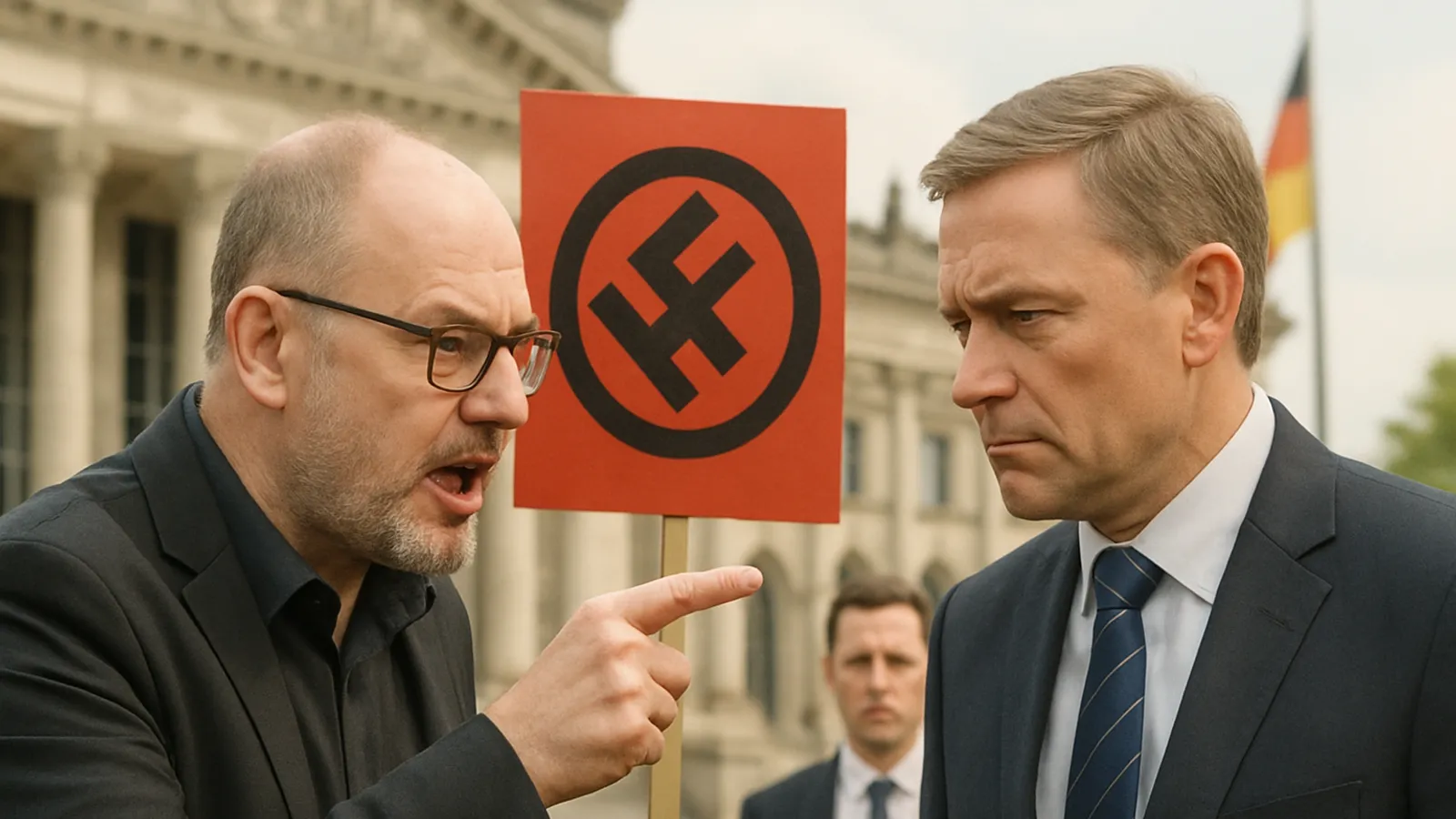 Der Faschismus-Vergleich des Linken-Chefs hat die Union entrüstet.