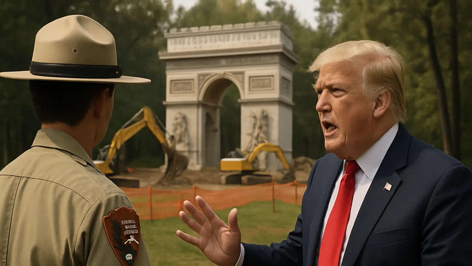 Der National Park Service sieht historische Stätten durch Trumps Triumphbogen beeinträchtigt.
