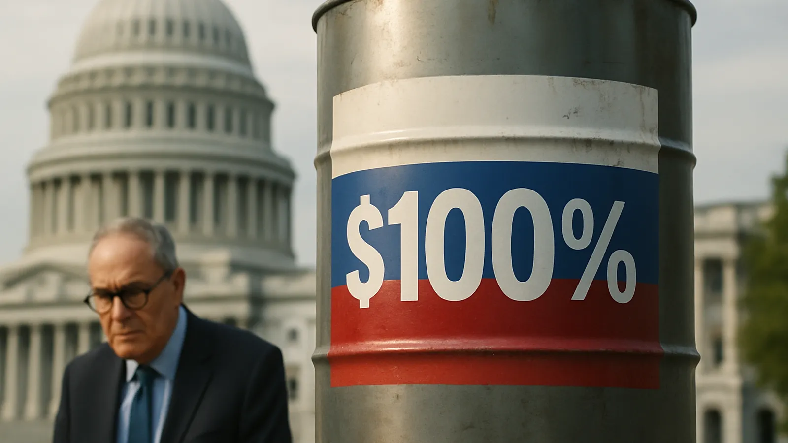 US-Senat stimmt für Strafzölle von bis zu 100 Prozent gegen große Käufer russischer Energie.