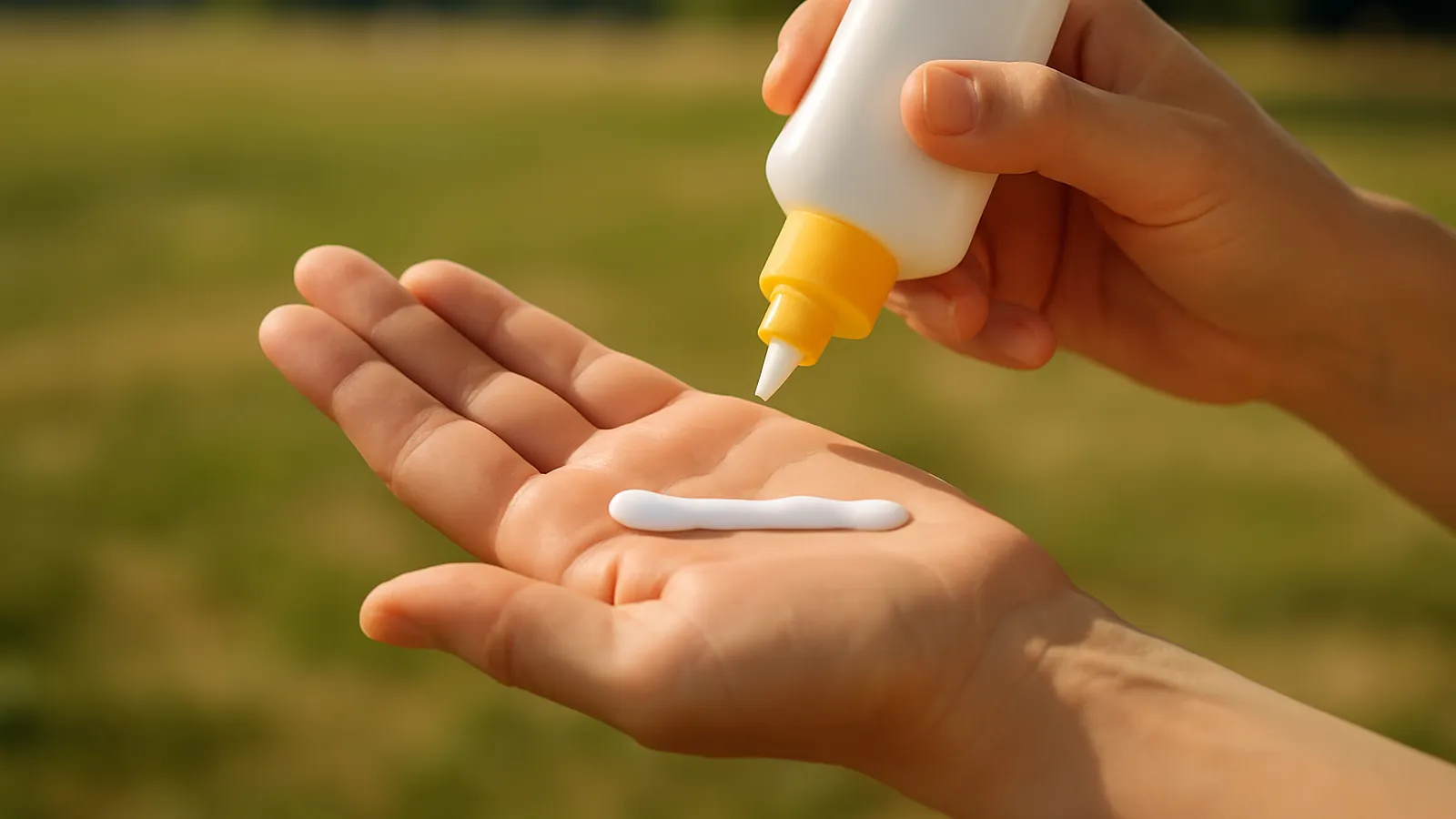 Dermatologen erklären die Wichtigkeit der Zwei-Finger-Regel bei Sonnencreme.