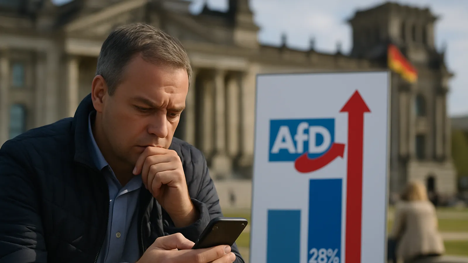 Die AfD hat im RTL/ntv-Trendbarometer einen Prozentpunkt zugelegt und erreicht 28 Prozent.