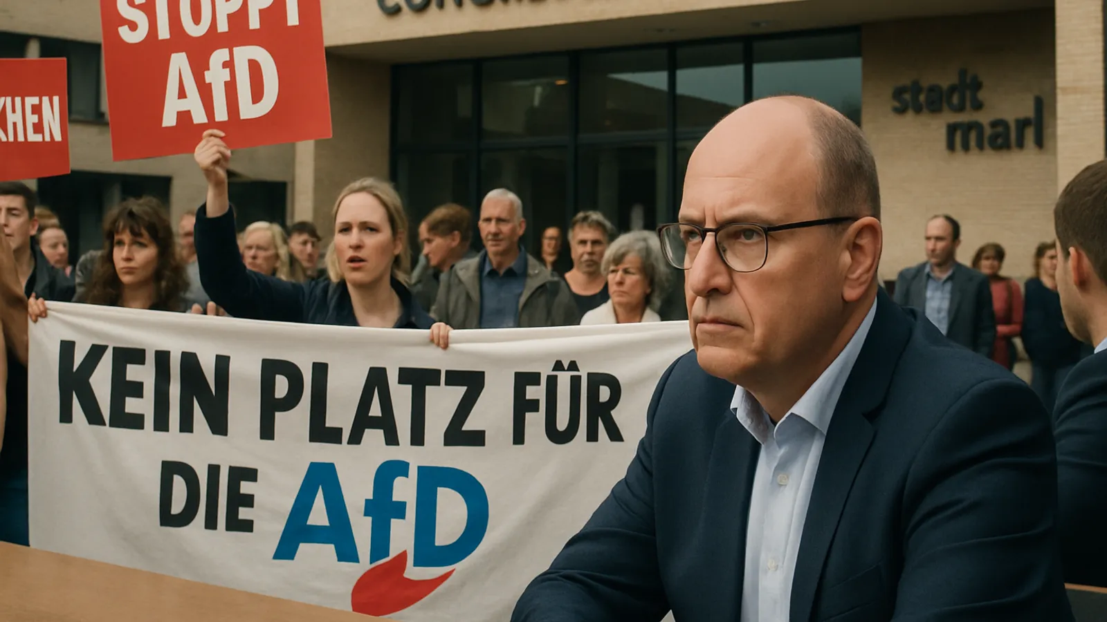 Die AfD in Nordrhein-Westfalen hat ihren Parteitag in Marl nicht abgebrochen.