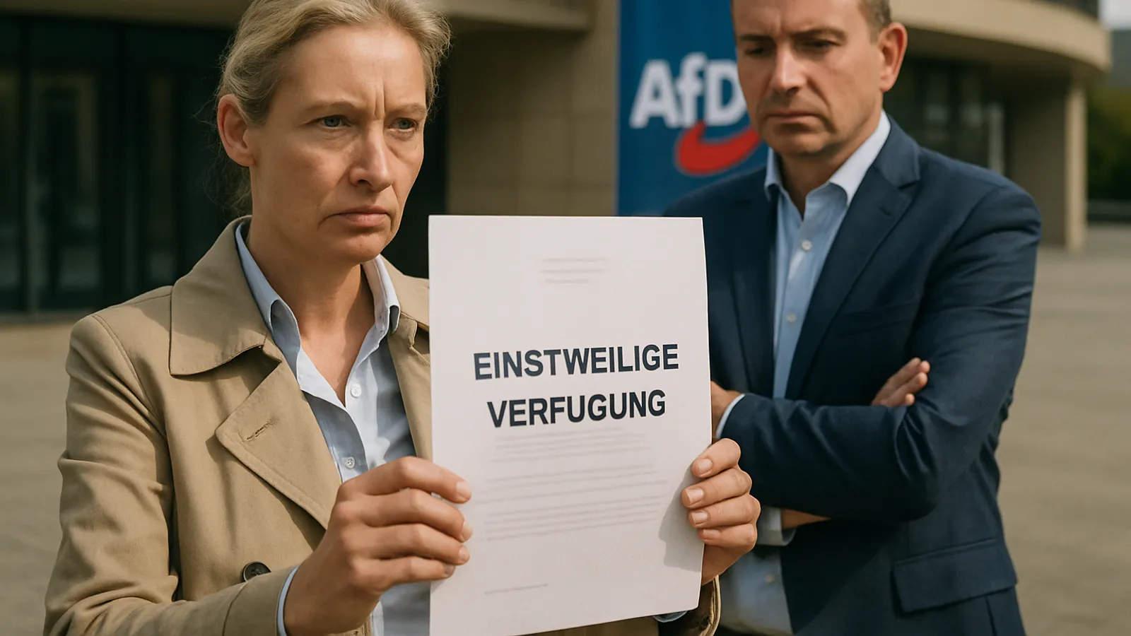 Die AfD in Nordrhein-Westfalen will eine einstweilige Verfügung gegen Weidel und Chrupalla erwirken.