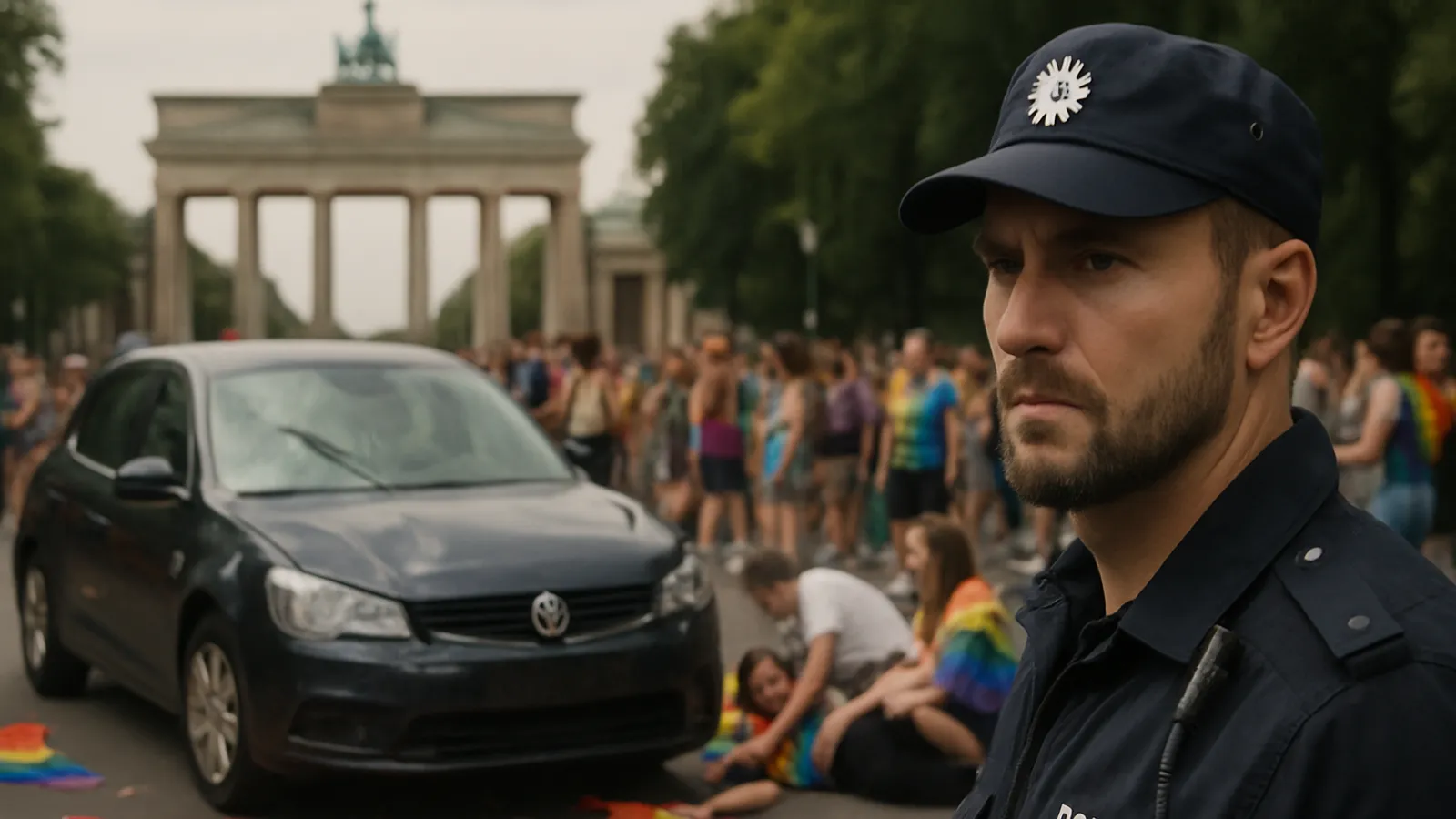 Berliner CSD nach Fahrzeugvorfall mit Verletzten abgebrochen.