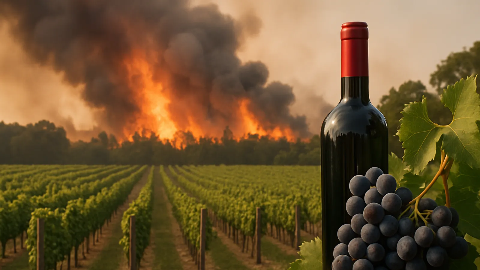 Die Brände in der Nähe der Weinberge von Bordeaux könnten Auswirkungen auf die Weinindustrie Frankreichs haben.