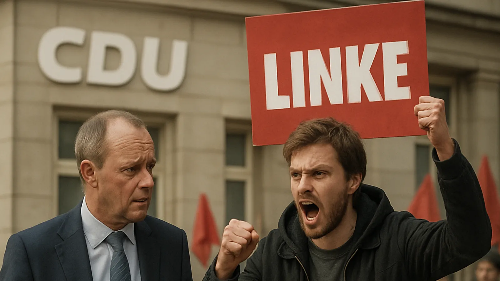 Die CDU warnt vor einer Turbo-Radikalisierung der Linken nach einem Eklat um den neuen Linken-Chef.