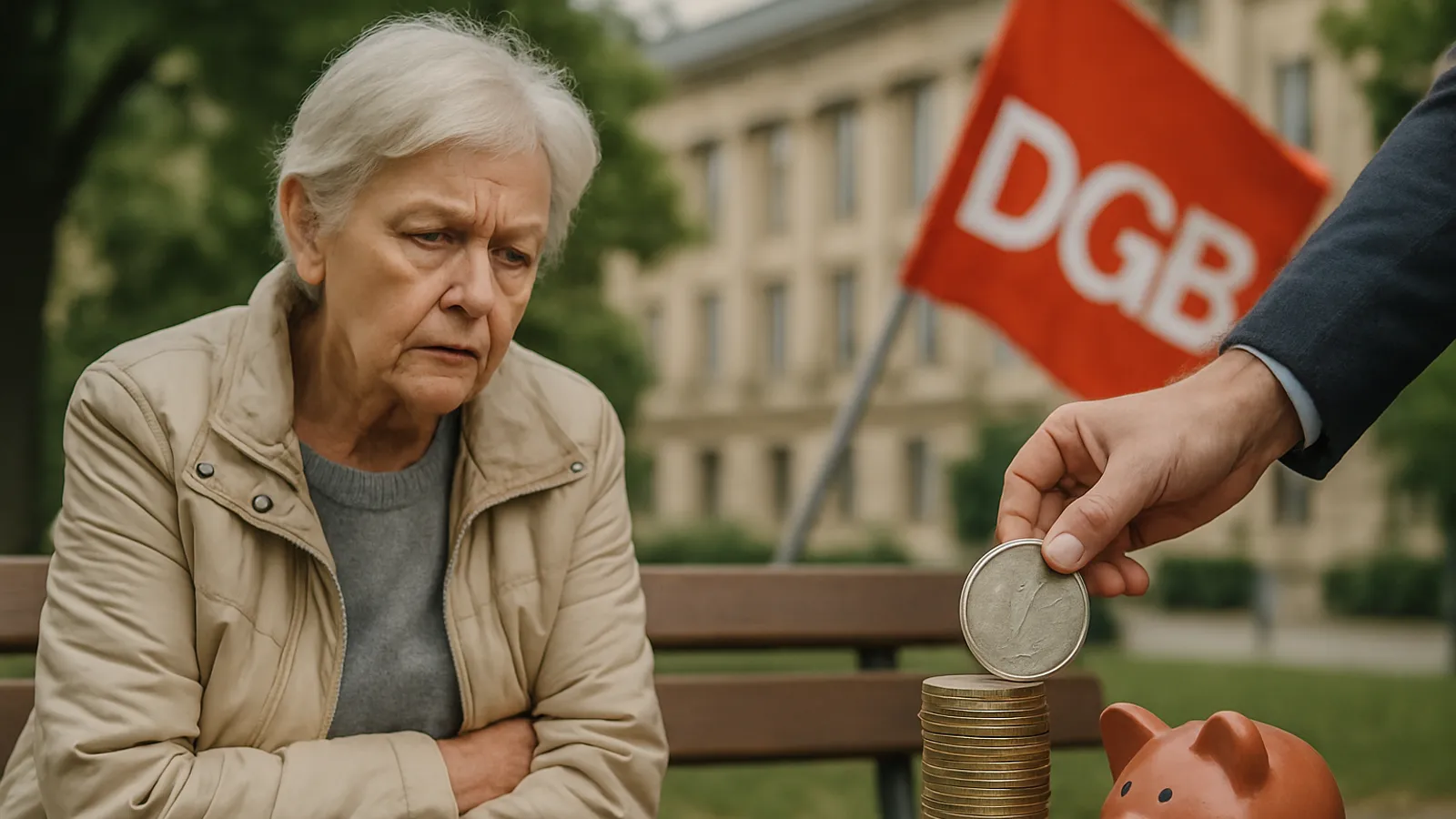 Die DGB-Kommission fordert ein höheres Rentenniveau und eine Abgabe auf Vermögen.