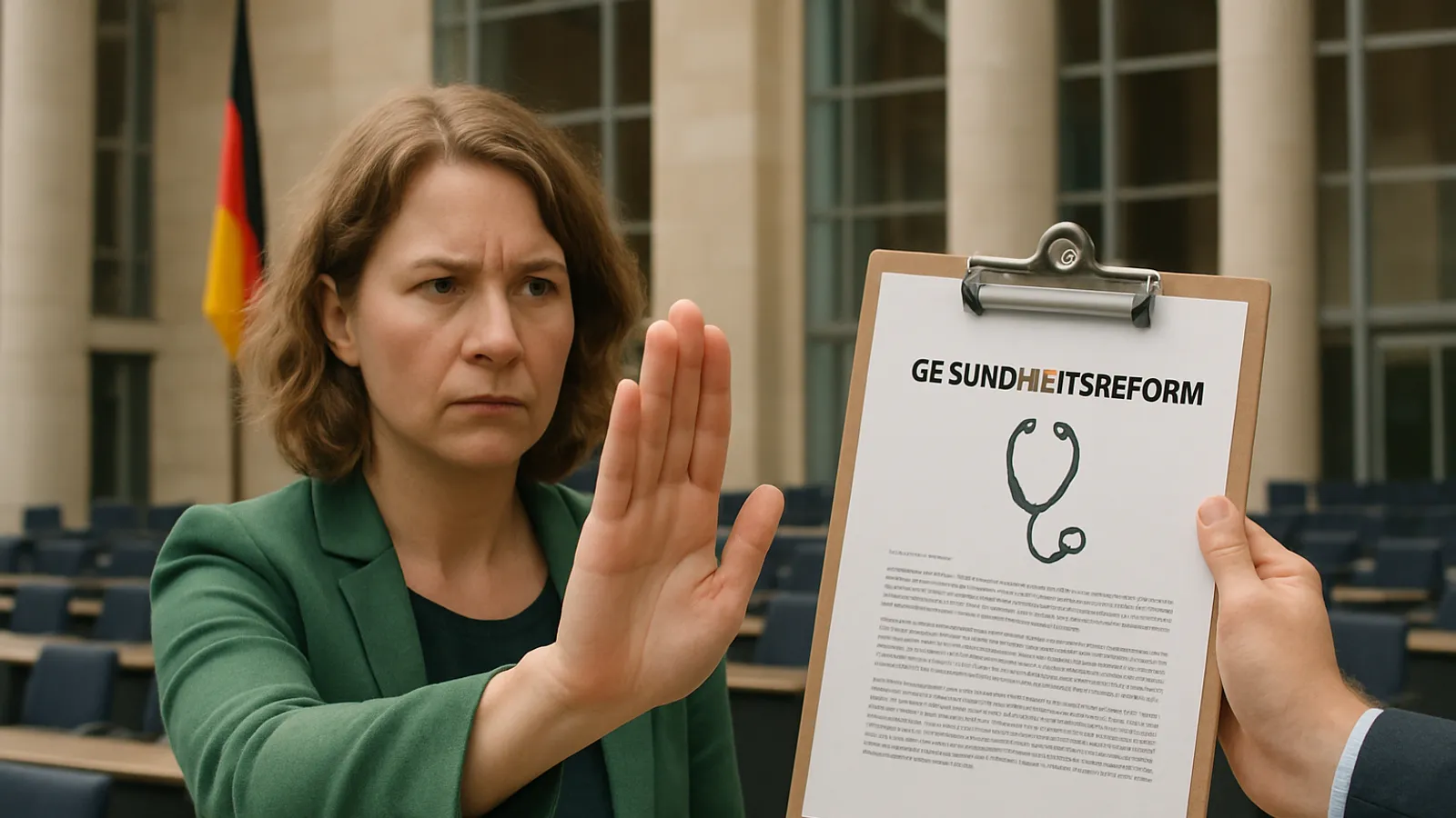 Die Grünen wollen die Bundestagsabstimmung über die Gesundheitsreform blockieren.
