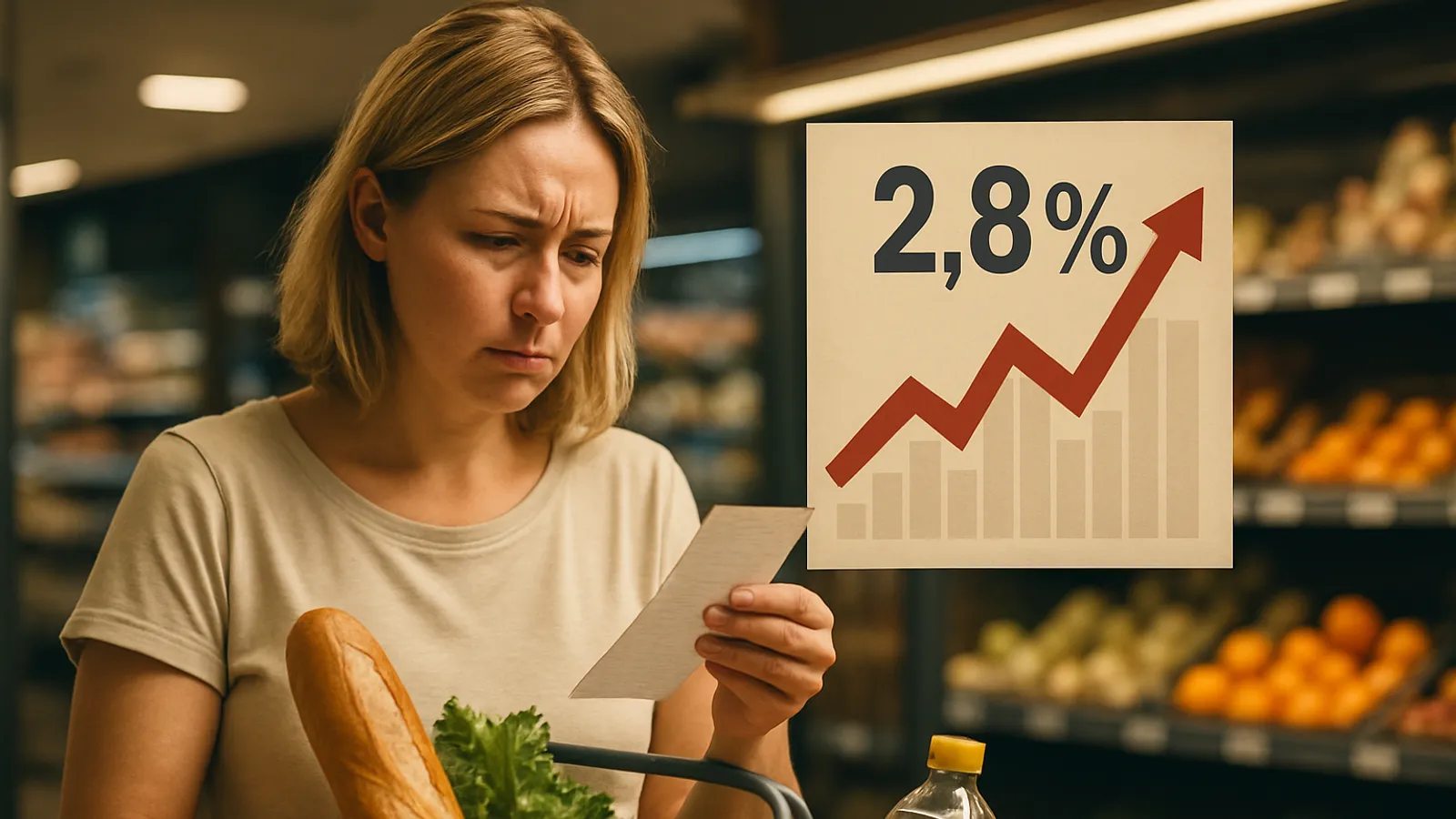 Die Inflationsrate im Juli steigt auf 2,8 Prozent.