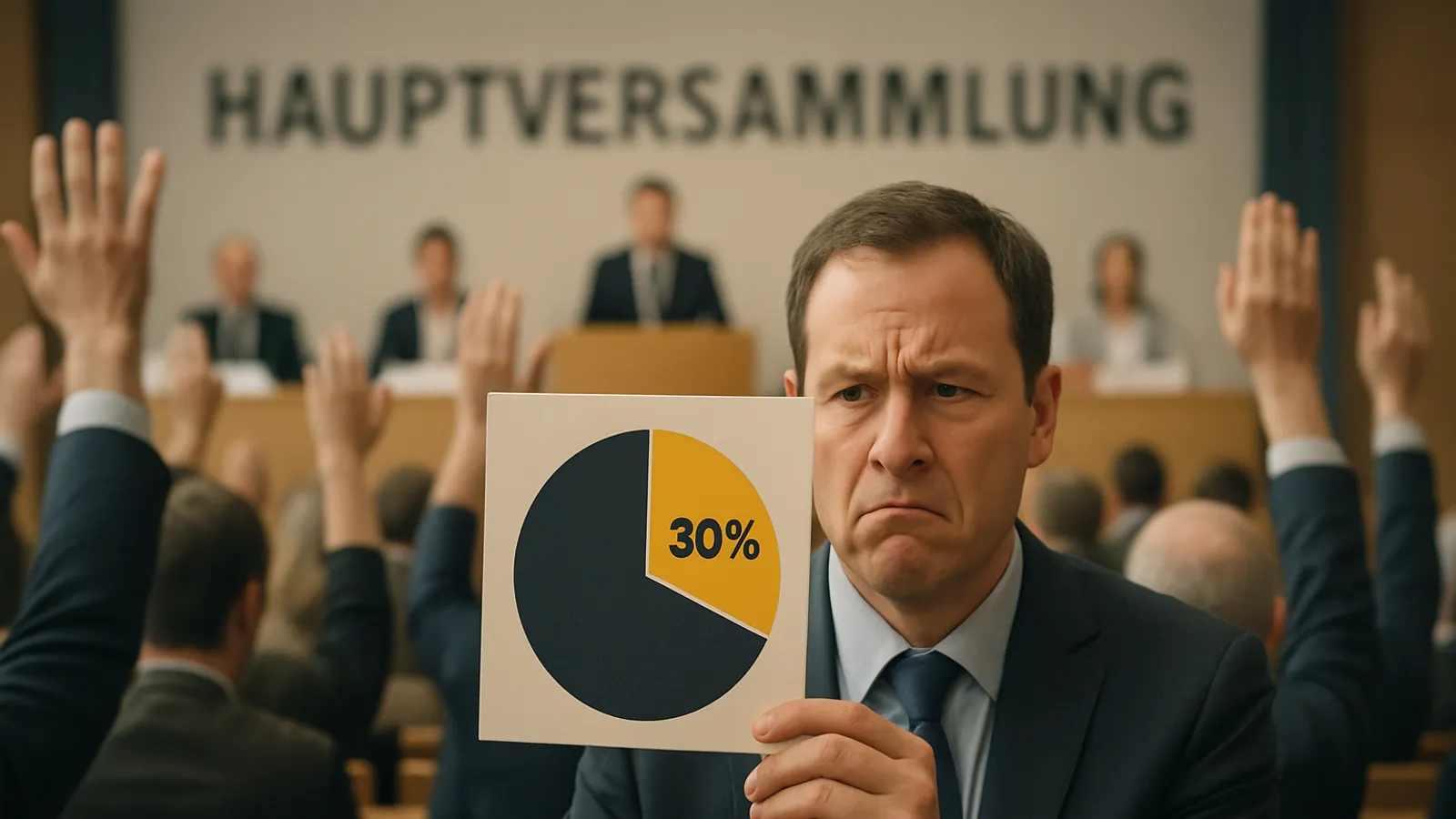 Die Kontrollschwelle von 30 Prozent der Stimmrechte reicht in der Praxis nicht aus, um Mehrheiten auf Hauptversammlungen zu sichern.