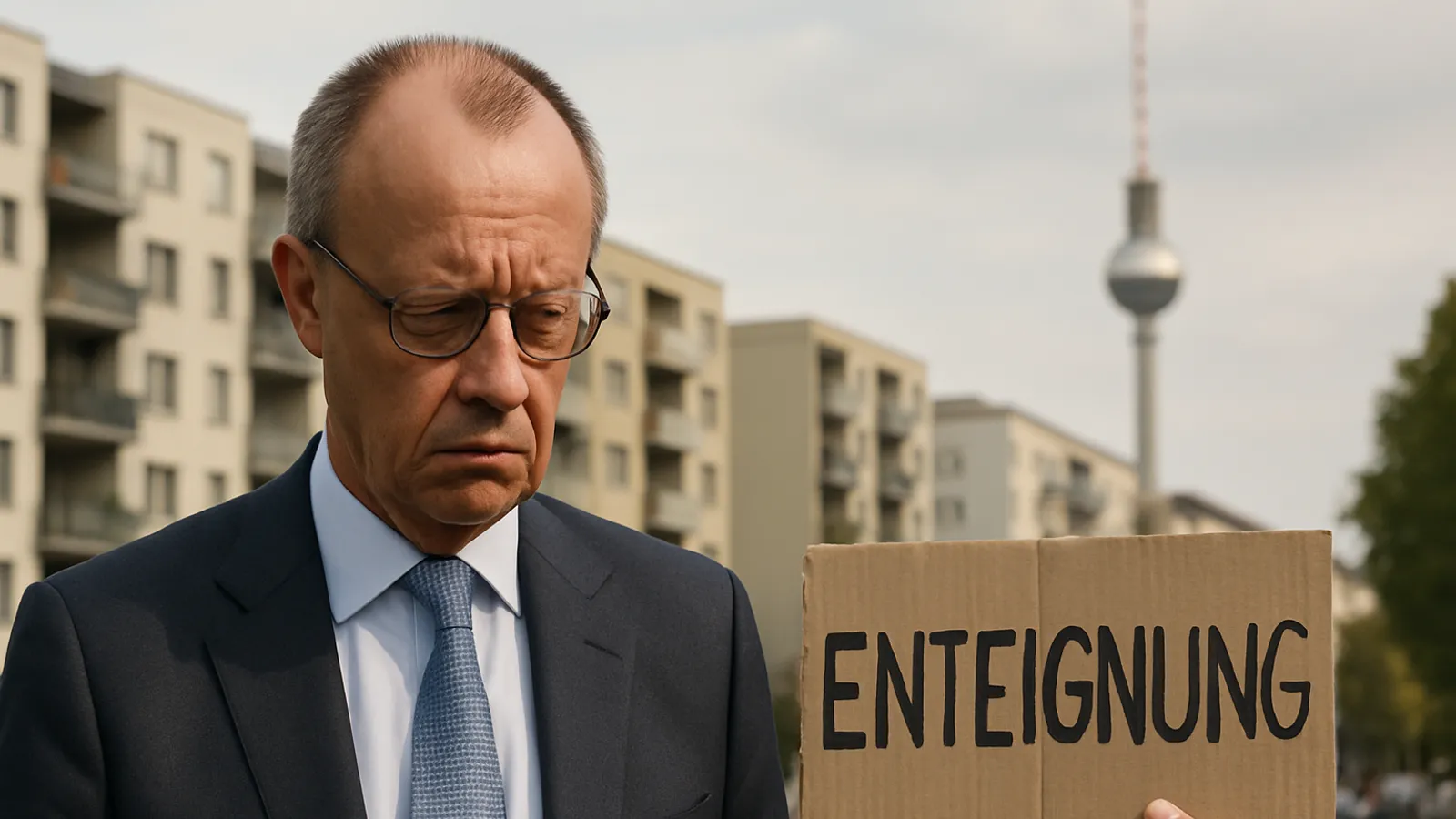 Die Kritik an Kanzler Merz ist wohlfeil, da das Enteignen von Immobilienfirmen ein verheerendes Signal sendet.