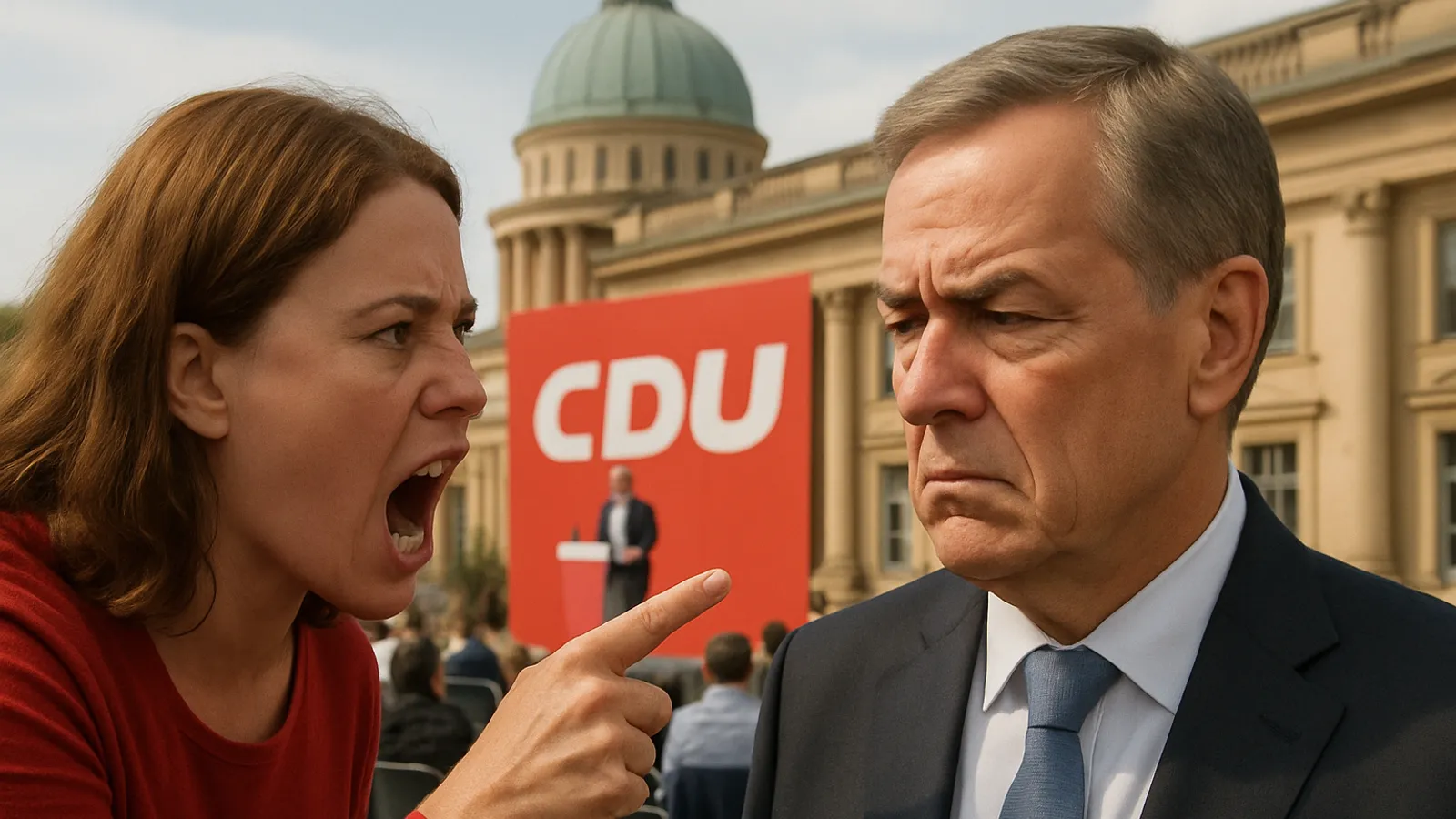 Die Linke beschimpft die CDU auf ihrem Parteitag in Potsdam.
