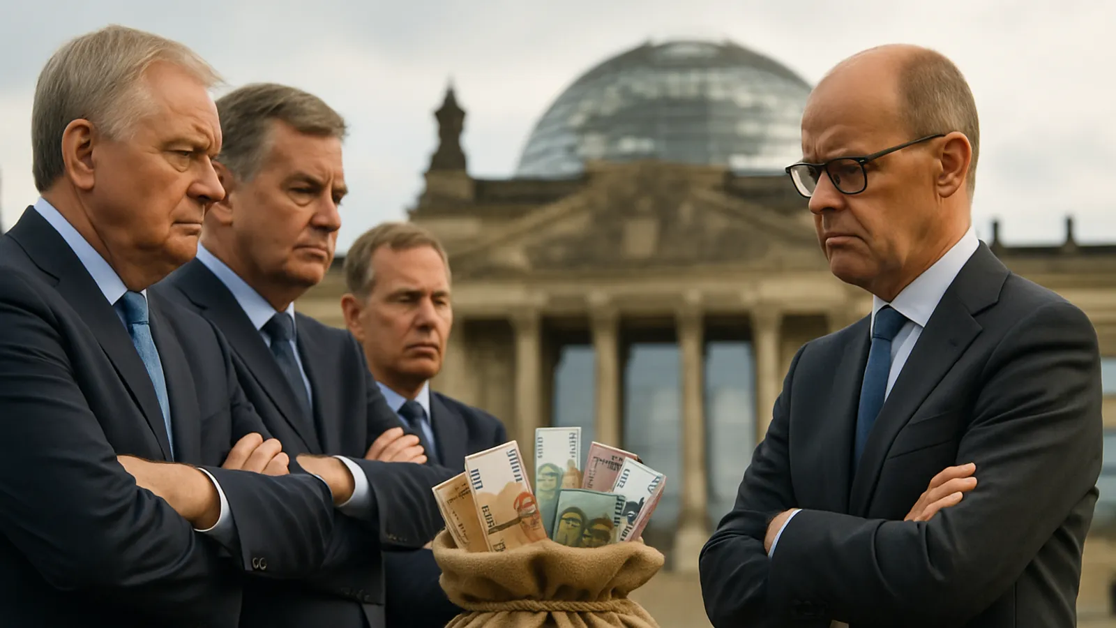 Die Ministerpräsidenten der Länder zeigen sich vor dem Treffen mit Kanzler Merz einig in ihrem Finanzstreit.