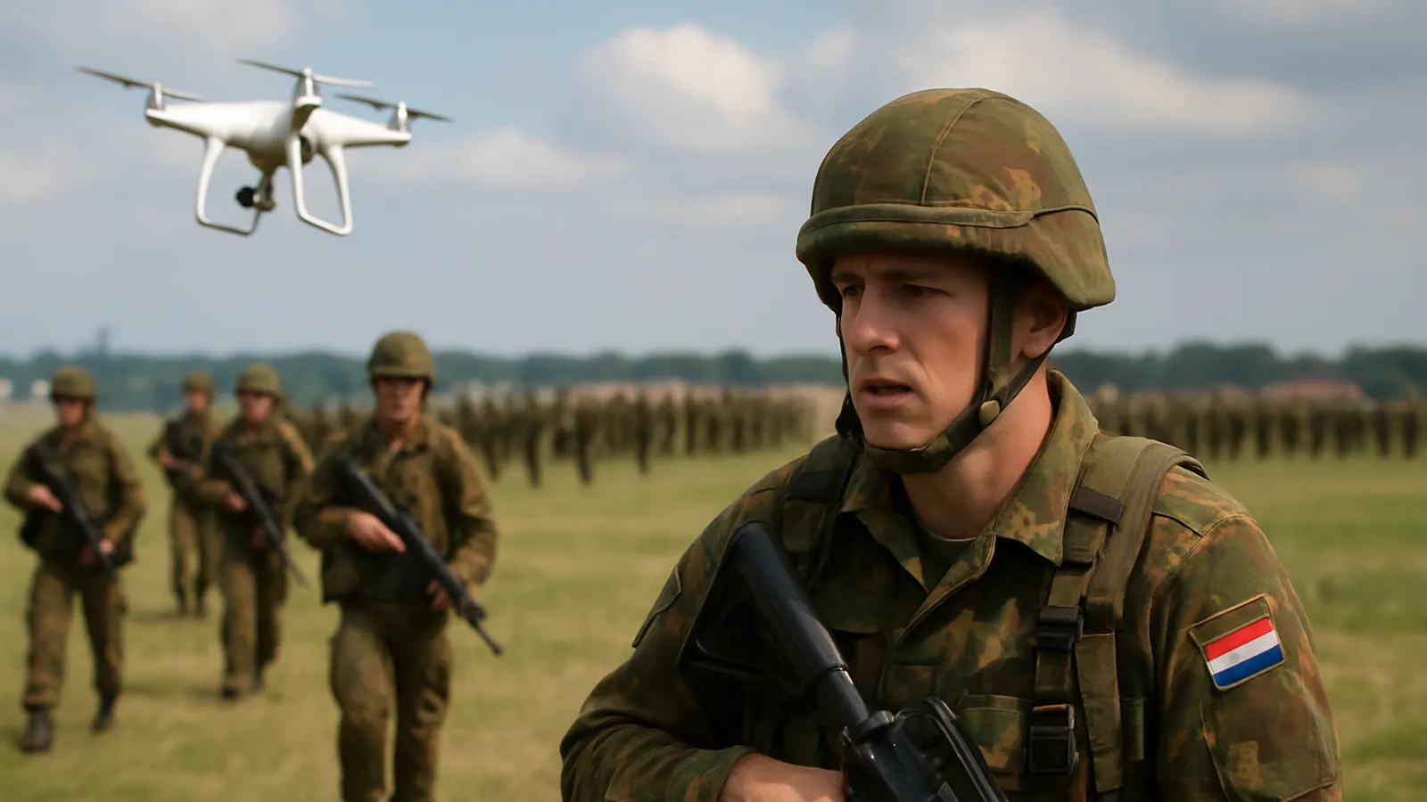 Die Niederlande testen Szenarien mit 7000 Soldaten unter dem Schutz von Drohnen.