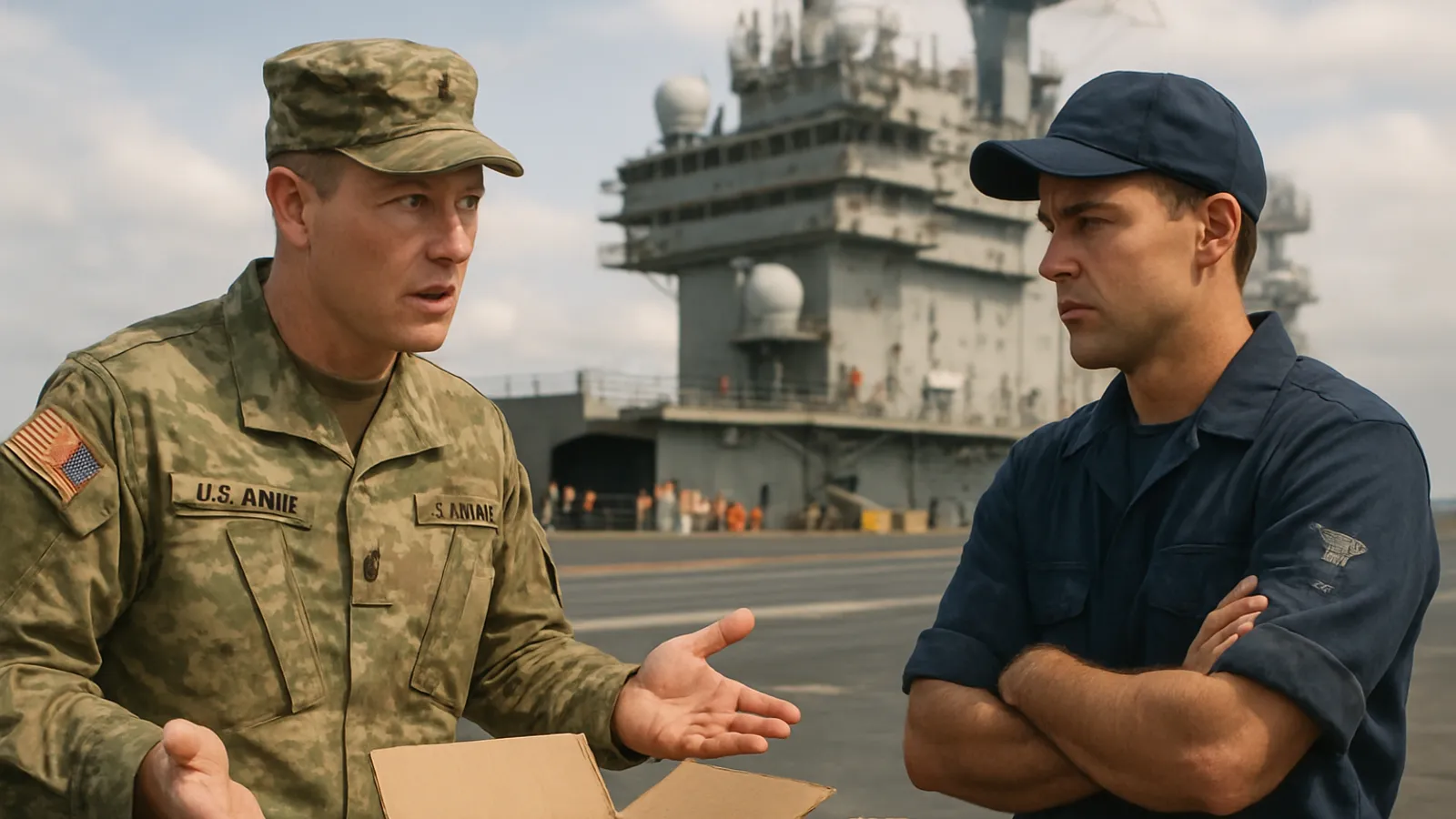 US-Militär bestreitet Versorgungskrise auf Navy-Schiff.