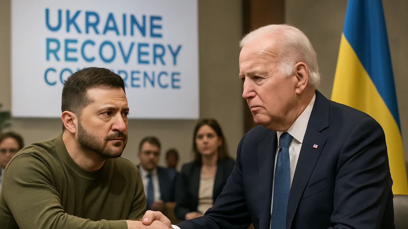 Selenskyjs Fernbleiben überschattet die Ukraine Recovery Conference in Danzig.