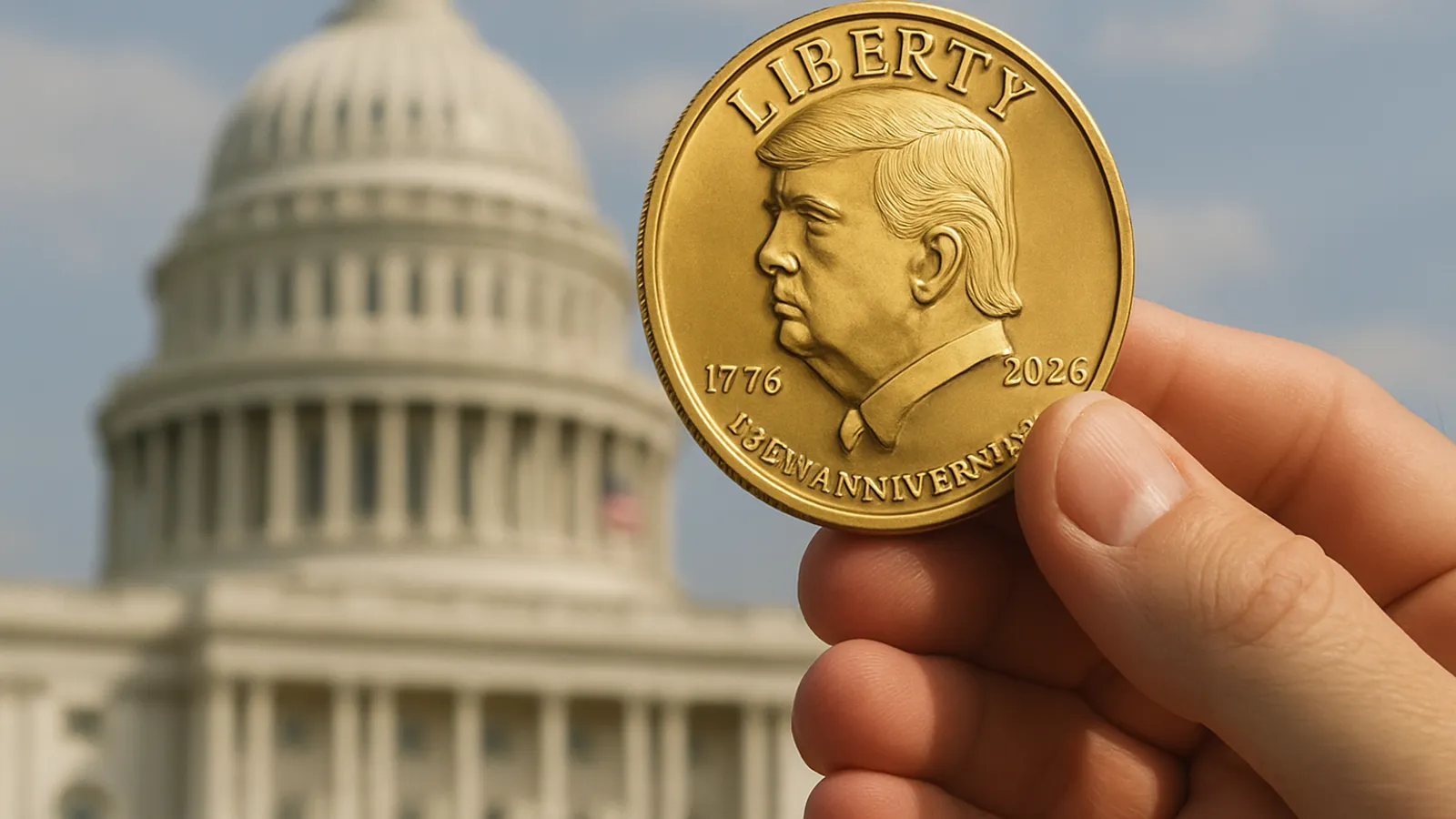 Die USA prägen eine neue Goldmünze mit Trumps Porträt anlässlich des 250. Geburtstags.