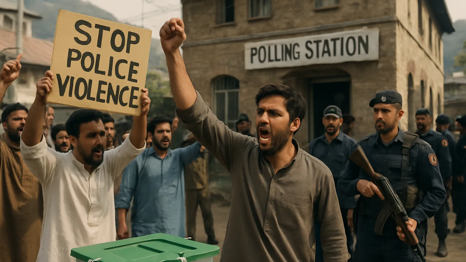 Die Wahl im pakistanischen Teil Kaschmirs beginnt unter Protesten.