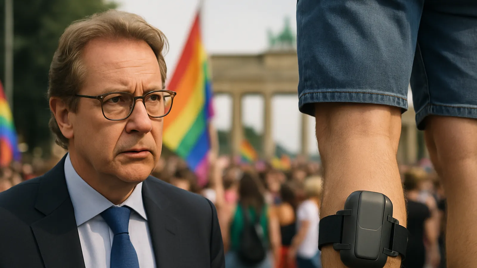 Germany’s interior minister Dobrindt seeks wider ankle-monitor use after Berlin Pride attack.
