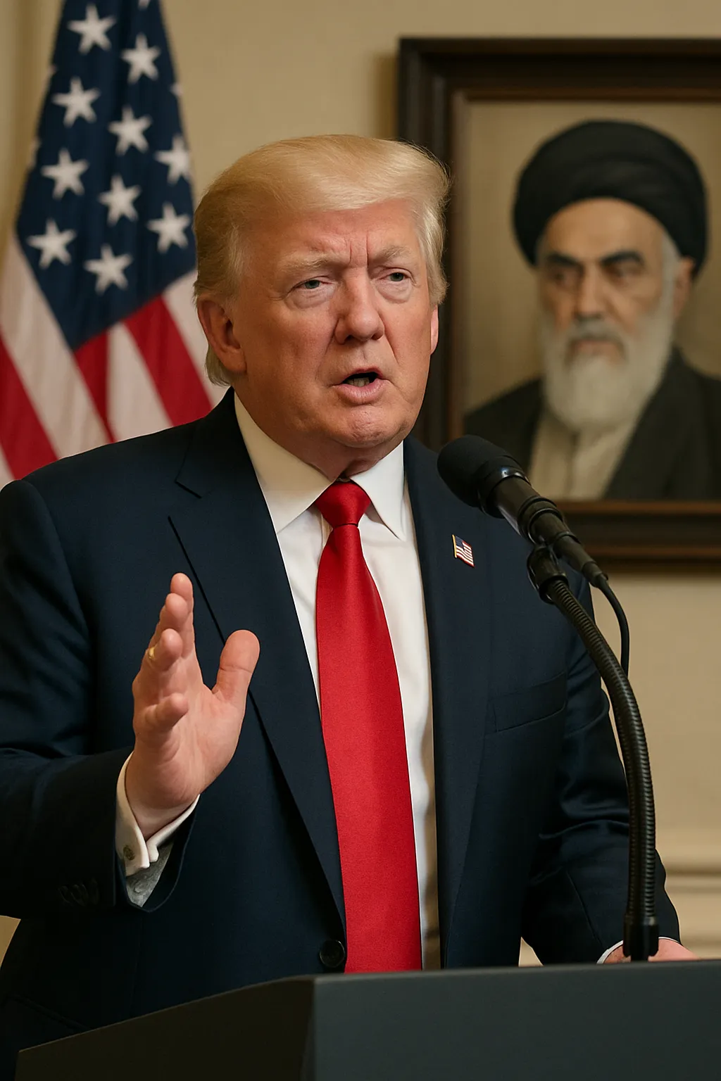 Donald Trump erklärt den Tod eines iranischen Führers als bedeutend.